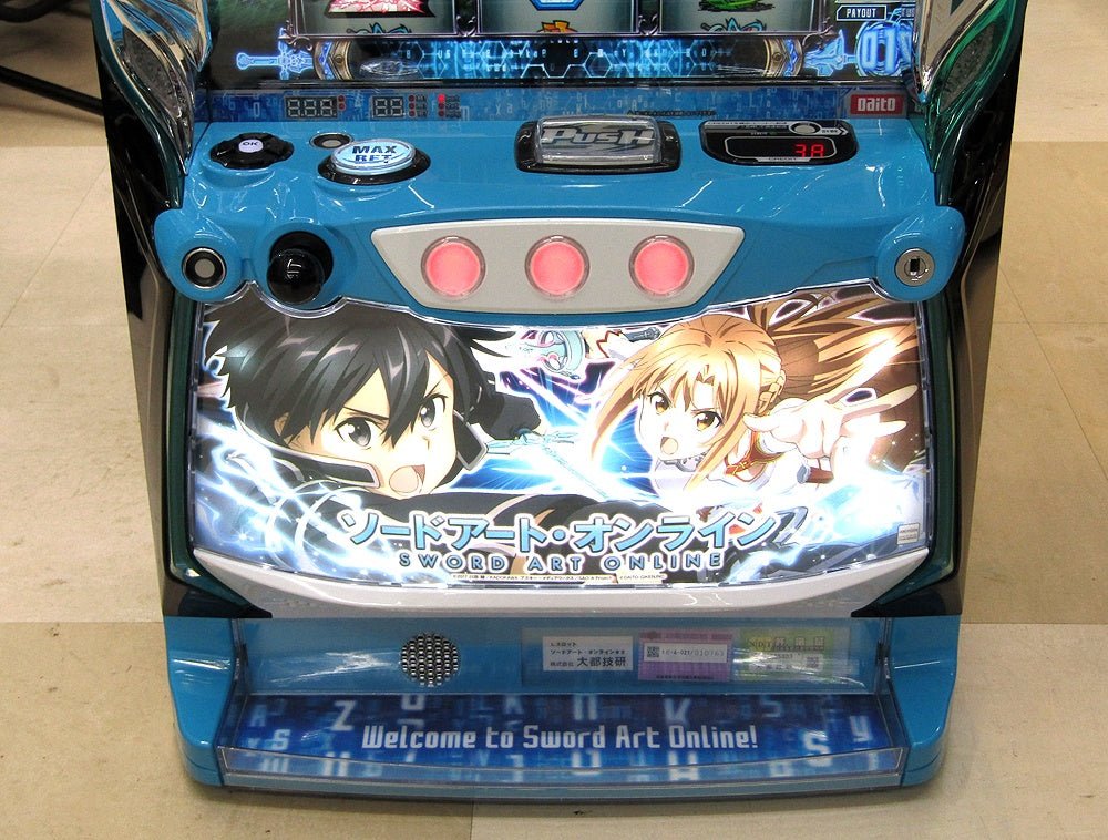パチスロ実機 スマスロ 大都技研 スロット ソードアート・オンライン スマスロユニット搭載 100V対応 Vol調節有 スロット - 安心保証・業界最安値の販売 福助